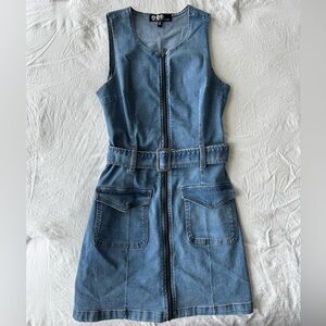 Rewash Blue Denim Mini Dress